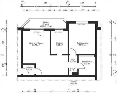 Exklusive 2-Zimmer-Wohnung mit Einbauküche in Walluf