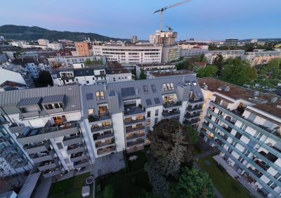 PILLmein. - Neubau-Dachgeschoss-Wohnung mit Empore über den Dächern von Linz Hochwertig wohnen, wo das Leben stattfindet!