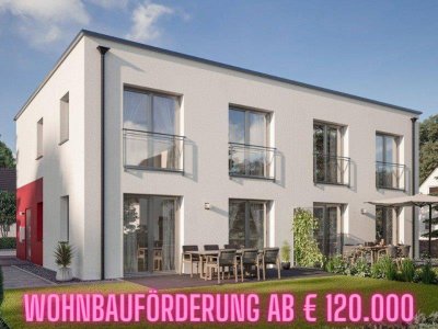 Traumhafte Doppelhaushälfte in Dornbirn: Erstbezug, 5 Zimmer, mit Keller, Garten, Terrasse - mit min. 120.000,- Wohnbauförderung möglich! ( Haus A - links)