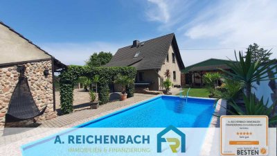 Wohnen wie im Urlaub! Haus mit Pool und viel Platz in Alleinlage im OT Schwemsal zu verkaufen!