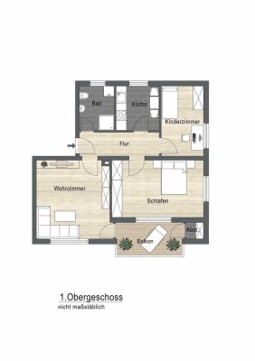 Sanierte 3,5-Raum-Wohnung mit Balkon und Einbauküche in Laupheim