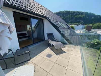 Sonnige 3 Zimmer Maisonette-Wohnung | 11 m2 Dachterrasse | komplett möbliert | Schallmoos