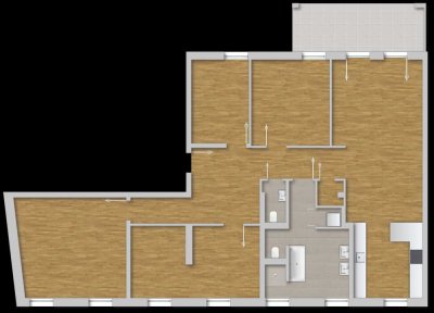 NEU: Beeindruckende 5-ZI-EG-Wohnung mit hohen Decken und Terrasse im Speyerer Zentrum zum Erstbezug