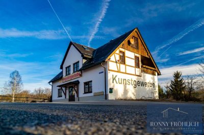 Charmantes Wohn-und Geschäftshaus in Thermalbad Wiesenbad: Wohnen und Arbeiten in perfekter Harmonie