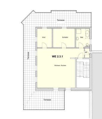 Erstbezug nach Sanierung: Gehobene 3-Raum-Penthouse-Wohnung mit Terasse