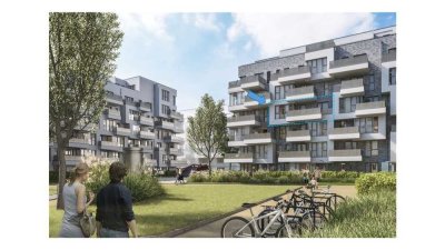 Exklusive hochwertige 2-Zi Neubauwohnung mit 12qm-Südbalkon, 3.0G, Einbauküche, Tiefgarage