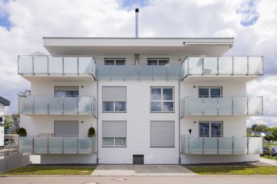 Stilvolle Neubauwohnung mit Wohlfühlcharakter: 3,5 Zimmer, Fußbodenheizung, Balkon und Tiefgarage