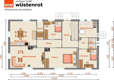 Gemütliches Einfamilienhaus mit großem Grundstück und Garage in ruhiger Lage, Waldbüttelbrunn