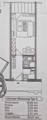 Gemütliche 1-Zimmer-Wohnung (teilmöbliert) mit Balkon in Hannover Bemerode