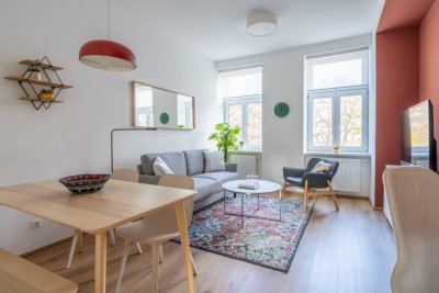 Entspannen Sie sich in einem hübschen 1-Zimmer-Apartment mit Balkon