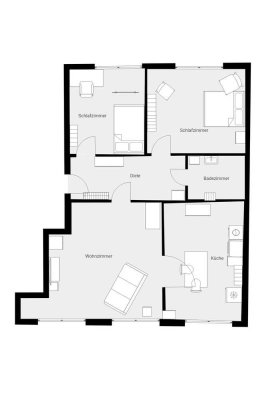 Gut geschnittene 3-Zimmer-Wohnung in zentraler Lage von Neckarau