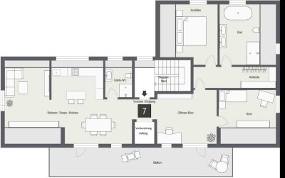 Essenbach Living - Penthouse mit grßem Balkon!!!