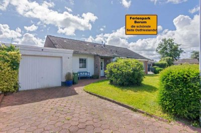 Bungalow-Hälfte mit Garage im Ferienpark Berum zu vermieten!