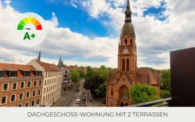 ** Großzügige Dachgeschoss-Wohnung | 2 Terrassen |Bad mit Wanne | Gäste-WC | Stellplatz | Aufzug **