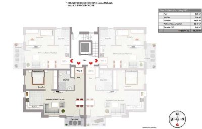 Großzügige 2-Zimmer-Wohnung mit ca. 62 m² *** 1782 R-WE3