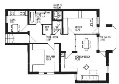 Neu renovierte 3-Zimmer Wohnung in ruhiger Lage in Taufkirchen-Westerham