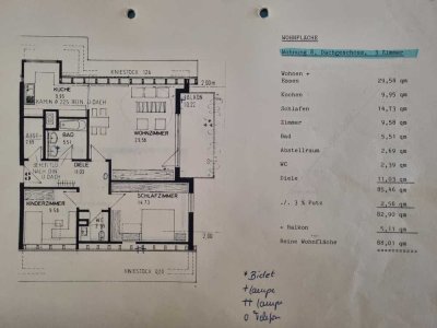 Freundliche helle 3,5-Zimmer-DG-Wohnung mit EBK in Donzdorf - großer Balkon mit Blick in die Natur