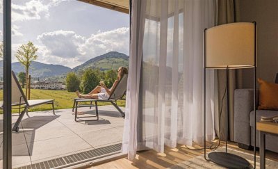 Exklusives Ferienappartement direkt an der Piste mit Terrasse, Garten und traumhaftem Bergblick im Ski Juwel Alpbachtal Wildschönau