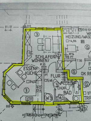 Ansprechende 1-1/2 Zimmer-Souterrain-Wohnung in Sulzfeld