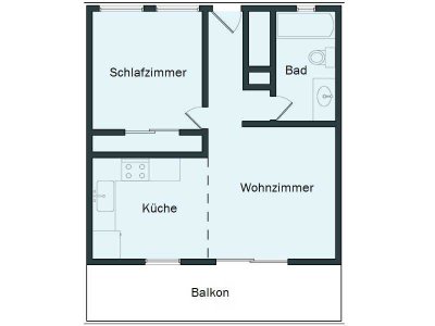 Geschmackvolle, sanierte 2-Zimmer-Wohnung mit Einbauküche in Rottach-Egern