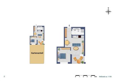 Exklusive 2-Zimmer-Neubauwohnung mit Garten