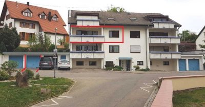 Schöne helle Wohnung mit gr. Balkon, Einbauküche und Garage