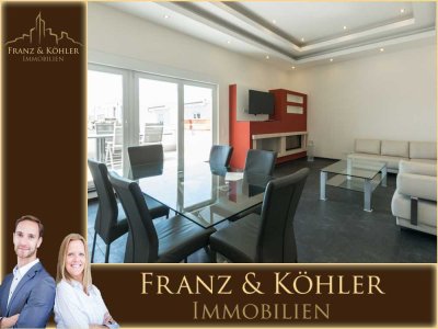 Preungesheim | Möbliertes Penthouse mit Einbauküche, Kamin, Terrasse und bis zu 4 TG-Stellplätzen