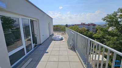 ERSTBEZUG mit KAUFOPTION - 2-Zimmer-Mietwohnung mit Dachterrasse &amp; Parkplatz-Option nahe Merkur City (Top 63)