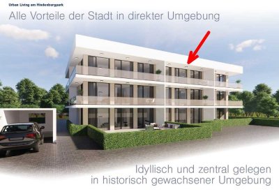 Erstbezug: Geschmackvolle 2-Zimmer-Wohnung in bester Lage im Neubau mit Balkon und Einbauküche