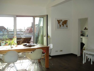 Schickes Loft, 135 m²,  Bulthaupküche, Galerie, Südloggia, Nymphenburger Str.