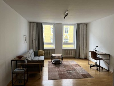 Nähe Gasteig: attraktives 1-Zimmer-Apartment ab sofort (teilmöbliert)