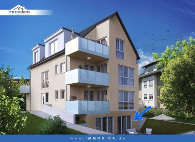 Neubauprojekt WOHNRESIDENZ II - Exklusive 2ZKB Gartenwohnung mit großer Terrasse