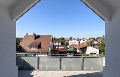 Lichtdurchflutete 4 Zi. Wohnung mit Dachterrasse & Balkon, ca. 102m² Wfl. TG-Plätze in Gilching (S8)