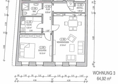 Modernisierte 2 Zimmer-Wohnung direkt in der Fußgängerzone