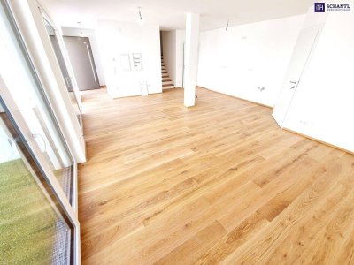 Ihre Suche hat ein Ende.... WOW - Cooles Townhouse mit Garten! 3 Zimmer + Ideale Raumaufteilung + Erdwärme + Absolute Ruhelage + Tiefgarage! Nachhaltig und zukunftssicher investiert!