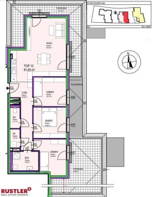 Wohnen beim Stadtmauer Park | Schöne 4-Zimmerwohnung mit großer Dachterrasse!