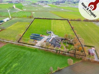 Landwirtschaftlicher Betrieb mit ca. 42.000 m² Fläche – Wohnen und Landwirtschaft nahe der Nordsee