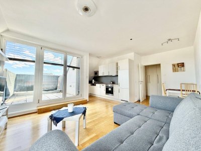 WEITBLICK Dachgeschoß-Apartment mit 2 Terrassen in Top-Lage Wien 1220 - 60m² Luxus und Komfort!