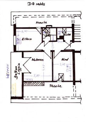 3-Zimmer-DG-Wohnung in RV-Bavendorf mit EBK, großem West-Balkon, Garage und Gartenmitbenutzung