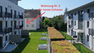 3-Zi. Neubau-Wohnung zum Erstbezug mit
ca. 84 m² WNFL. Südost-Balkon und Aufzug