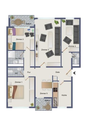 Vermietete 4,5-Zimmer-Eigentumswohnung in Darmstadt-Kranichstein zu verkaufen