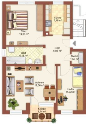 Schöne 3-Zimmer-Wohnung mit optionaler Garage und Kfz-Stellplatz in ruhiger Lage von Traunreut