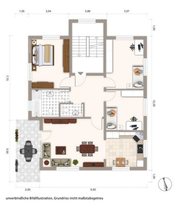 Gepflegte 4,5-Zimmer-Wohnung mit Balkon und EBK in Schwieberdingen