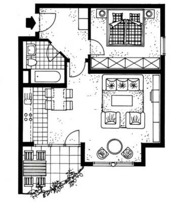 2 Zimmer Wohnung zu verkaufen