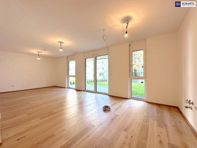 JETZT EINZIEHEN! Beeindruckende ca. 113m² große Neubauwohnung in moderner Bauweise und sehr guter Verkehrsanbindung mit tollem EIGENGARTEN - PROVISIONSFREI! 