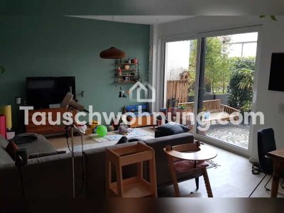 Tauschwohnung: 3 Zimmer Erdgeschoss - offene Küche - Terrasse und Innenhof