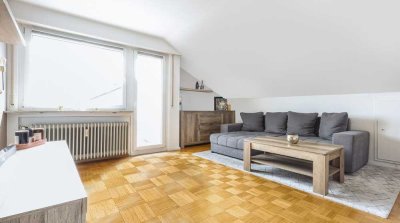 Helle, 2-Zimmer-Dachgeschoßwohnung mit Balkon in einer ruhigen Lage von LE-Oberaichen