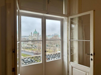 Residieren im Wiener Altbau - mit unvergleichbarem Blick auf die Karlskirche