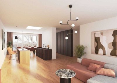 Wohnen als tägliches Vergnügen - Modernes Penthouse mit 41 m² großer Dachterrasse mit Rheinblick