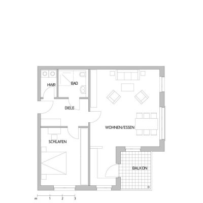 Stilvolle, modernisierte 2-Zimmer-Wohnung mit Balkon und EBK in Freising